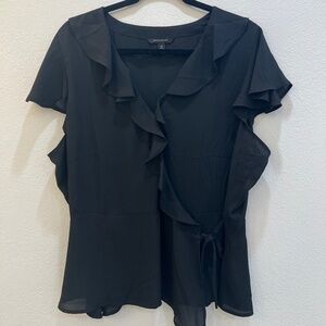 Banana Republic Ruffle Wrap Blouse, Sz XL